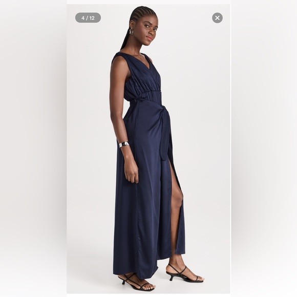 NWT ✨ DIARRABLU Lyla Dress | Shopbop | Navy Blue Maxi Wrap Dress Size L Large - Picture 4 of 10